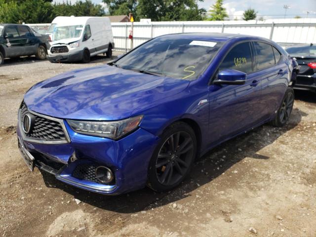 19UUB2F69JA010493 - 2018 ACURA TLX TECH+A BLUE photo 2