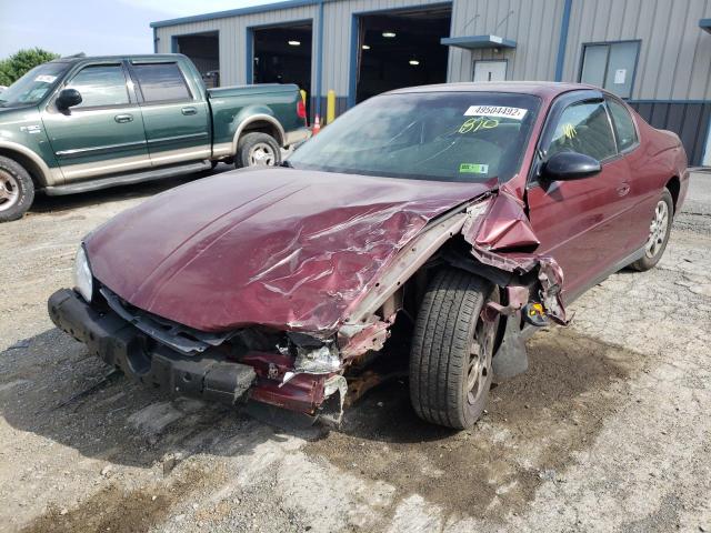 2G1WW12E029289809 - 2002 CHEVROLET MONTE CARL 勃艮第红 照片 2