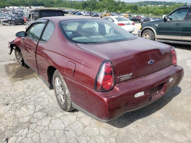 2G1WW12E029289809 - 2002 CHEVROLET MONTE CARL 勃艮第红 照片 3