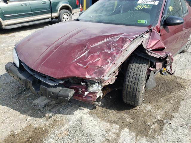 2G1WW12E029289809 - 2002 CHEVROLET MONTE CARL 勃艮第红 照片 9