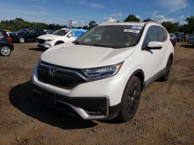 2HKRW2H94LH606445 - 2020 HONDA CR-V TOURI WHITE photo 2