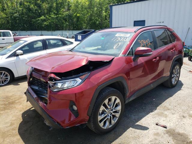 2T3C1RFV4MW178822 - 2021 TOYOTA RAV4 XLE P RED photo 2