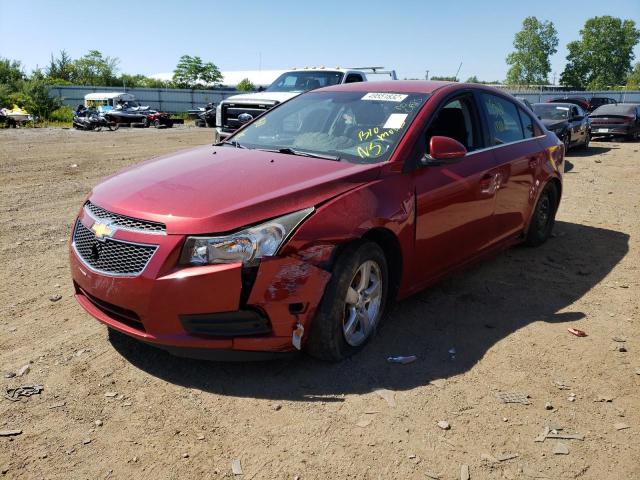 1G1PF5SC1C7148373 - 2012 CHEVROLET CRUZE LT RED photo 2