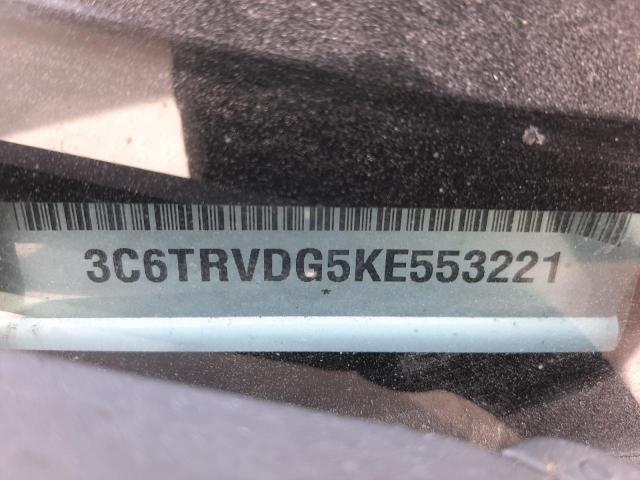 3C6TRVDG5KE553221 - 2019 RAM PROMASTER WHITE photo 10