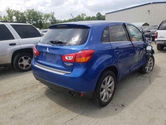 4A4AP4AU3FE007764 - 2015 MITSUBISHI OUTLANDER BLUE photo 4