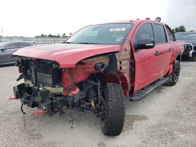 1N6AA1ED1MN516201 - 2021 NISSAN TITAN SV RED photo 2