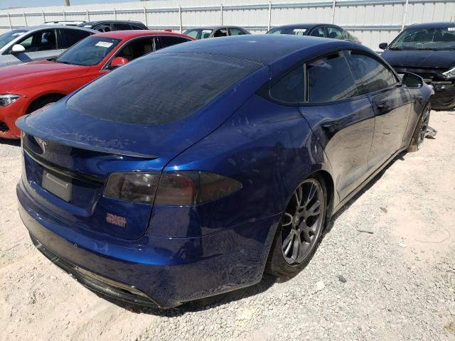 5YJSA1E64NF474194 - 2022 TESLA MODEL S Mavi foto 4