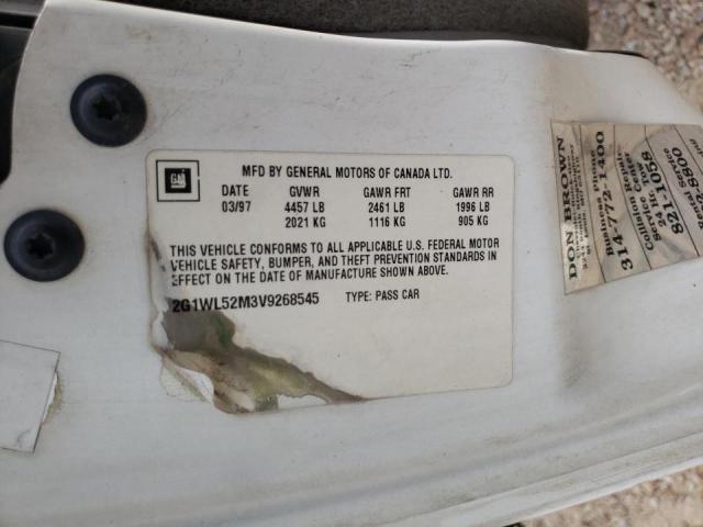 2G1WL52M3V9268545 - 1997 CHEVROLET LUMINA BAS თეთრი ფოტო 10