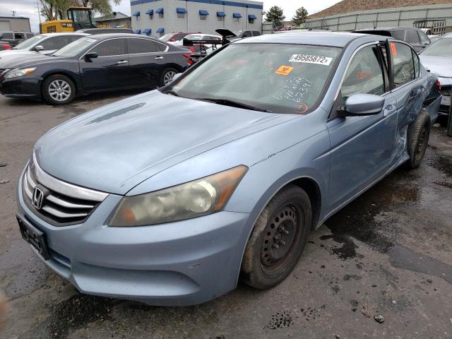 1HGCP2F31CA051304 - 2012 HONDA ACCORD LX BLUE photo 2