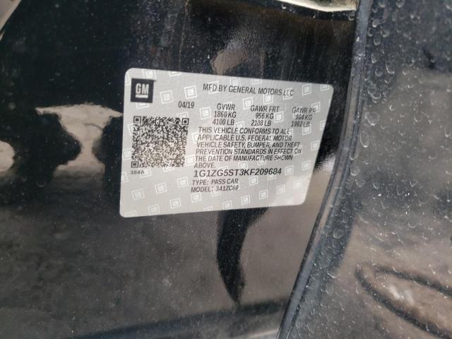 1G1ZG5ST3KF209684 - 2019 CHEVROLET MALIBU RS  photo 10