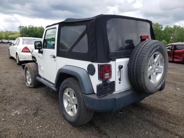 1C4AJWAG3EL223154 - 2014 JEEP WRANGLER S WHITE photo 3