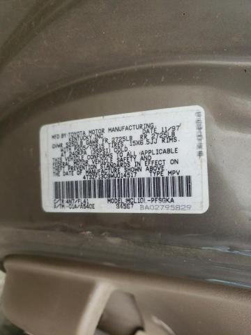 4T3ZF13C9WU014517 - 1998 TOYOTA SIENNA LE  photo 10