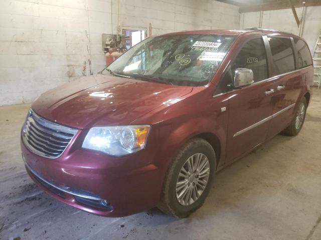 2C4RC1CG4ER328712 - 2014 CHRYSLER TOWN & COU MAROON photo 2