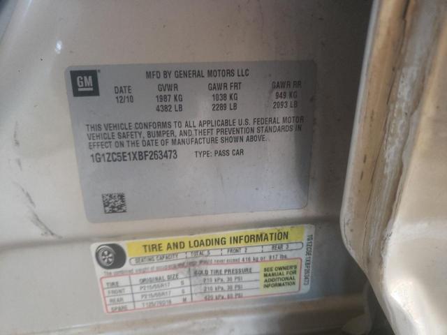 1G1ZC5E1XBF263473 - 2011 CHEVROLET MALIBU 1LT  照片 10