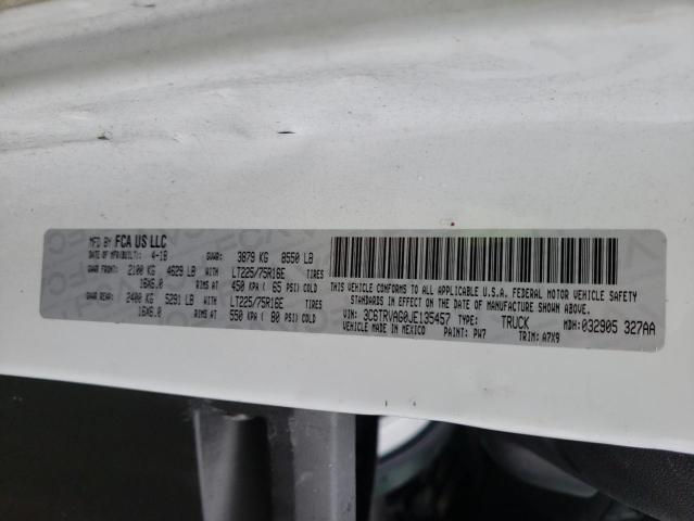 3C6TRVAG0JE135457 - 2018 RAM PROMASTER თეთრი ფოტო 10