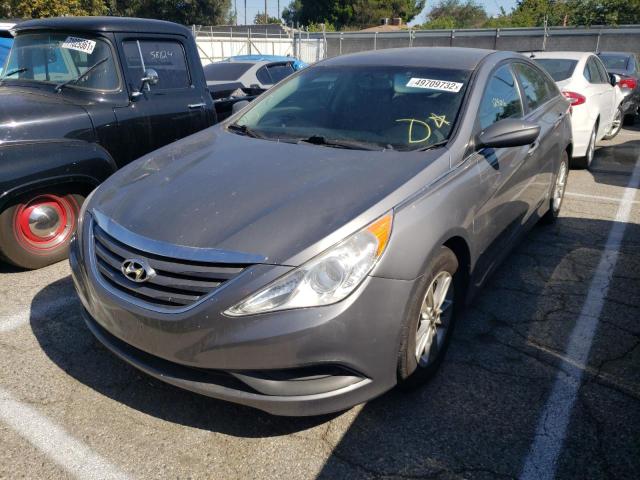 5NPEB4AC9EH935284 - 2014 HYUNDAI SONATA GLS GRAY photo 2