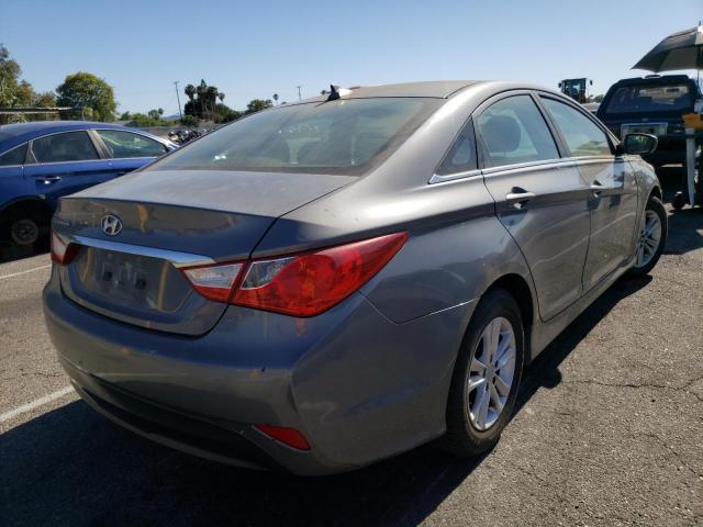 5NPEB4AC9EH935284 - 2014 HYUNDAI SONATA GLS GRAY photo 4