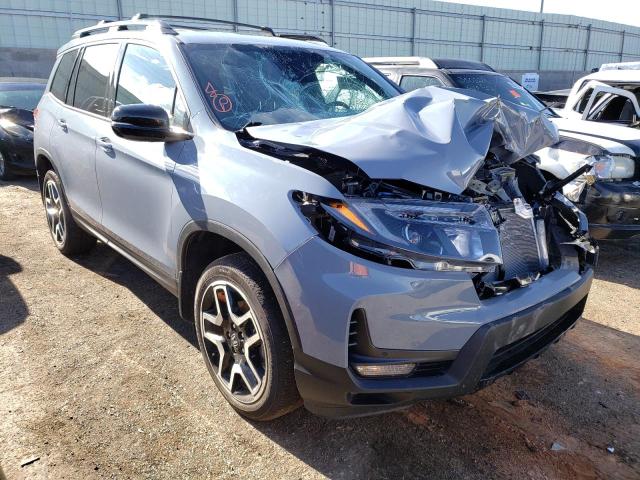 5FNYF8H03NB002872 - 2022 HONDA PASSPORT E 蓝色 照片 1