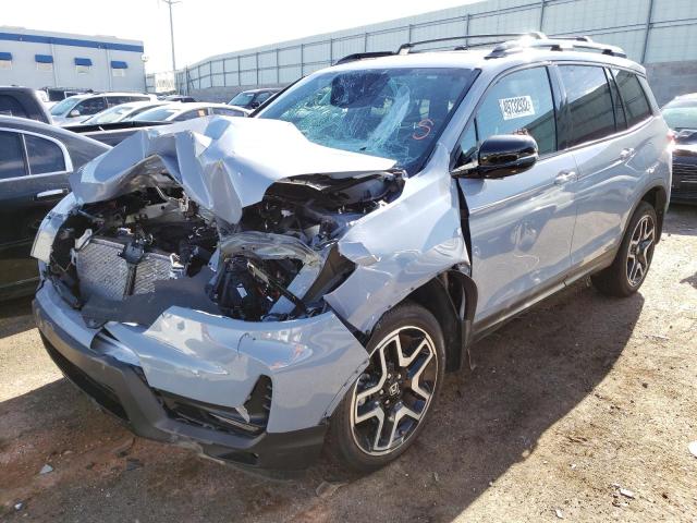 5FNYF8H03NB002872 - 2022 HONDA PASSPORT E 蓝色 照片 2