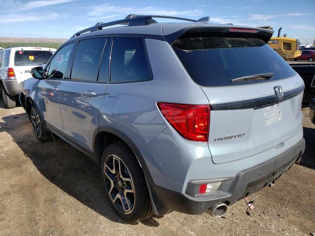 5FNYF8H03NB002872 - 2022 HONDA PASSPORT E 蓝色 照片 3