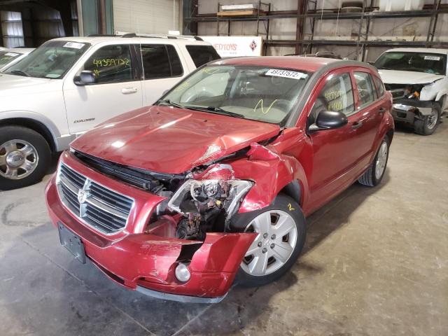 1B3HB48B77D192144 - 2007 DODGE CALIBER SX RED photo 2