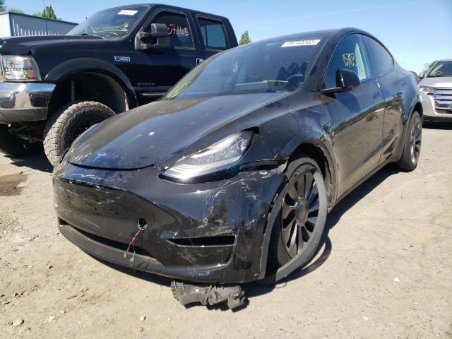 5YJYGDEF0LF016076 - 2020 TESLA MODEL Y Черный фото 2