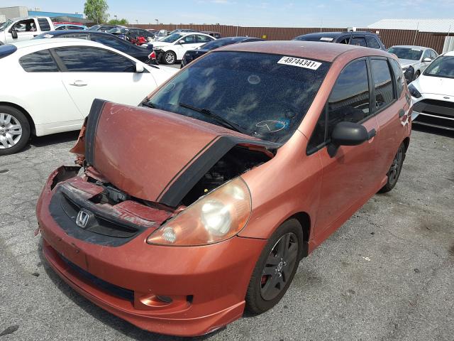 JHMGD37657S028131 - 2007 HONDA FIT S 橙色 照片 2