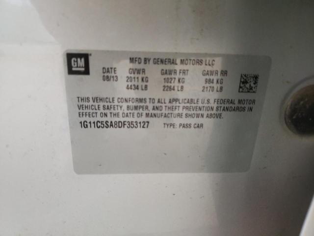 1G11C5SA8DF353127 - 2013 CHEVROLET MALIBU 1LT SILVER photo 10