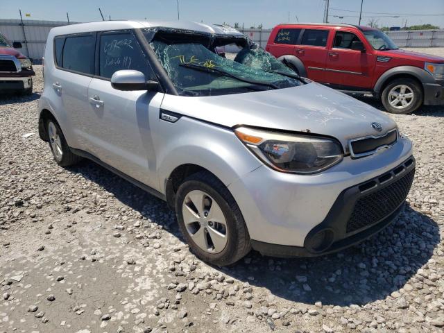 KNDJN2A25F7755257 - 2015 KIA SOUL SILVER photo 1