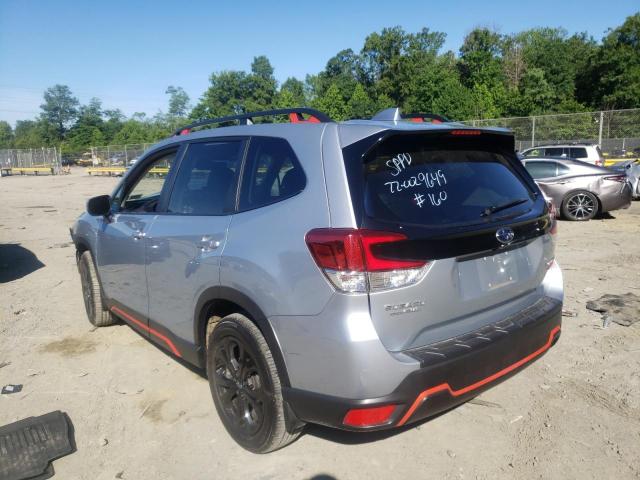 JF2SKALC0MH474747 - 2021 SUBARU FORESTER S SILVER photo 3