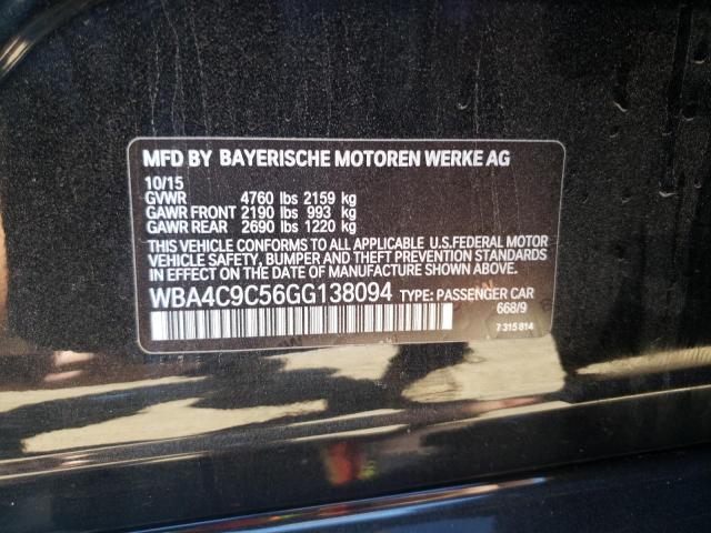 WBA4C9C56GG138094 - 2016 BMW 428 XI GRA BLACK photo 10