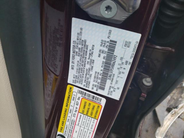 3LN6L5E95HR662492 - 2017 LINCOLN MKZ RESERVE  ფოტო 10