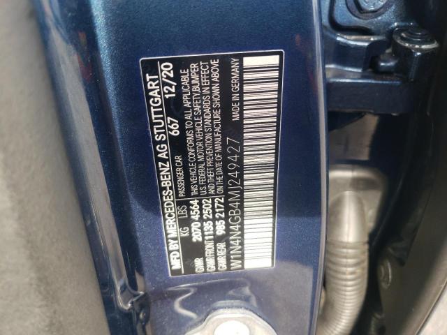 W1N4N4GB4MJ249427 - 2021 MERCEDES-BENZ GLA 250 BLUE photo 10