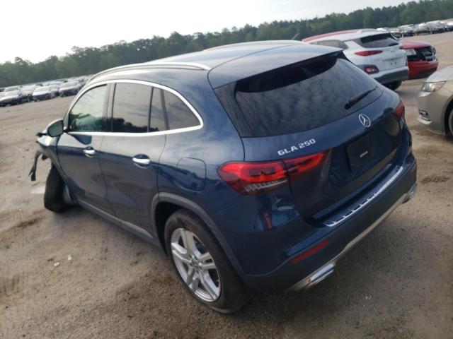 W1N4N4GB4MJ249427 - 2021 MERCEDES-BENZ GLA 250 BLUE photo 3