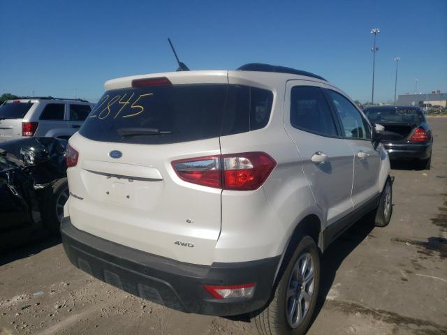 MAJ6S3GL7LC392845 - 2020 FORD ECOSPORT S WHITE photo 4