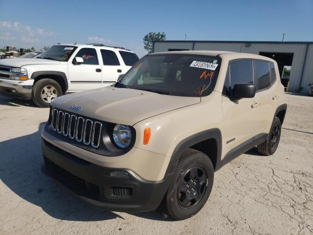 ZACCJBAT0GPE30484 - 2016 JEEP RENEGADE S თაფლისფერი ფოტო 2