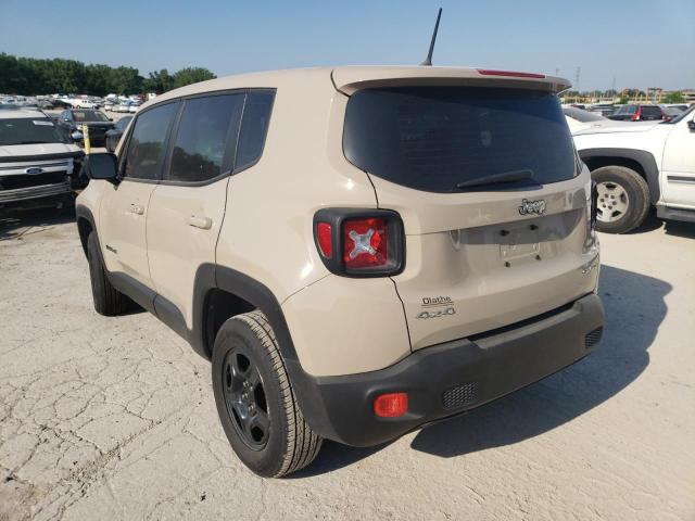 ZACCJBAT0GPE30484 - 2016 JEEP RENEGADE S თაფლისფერი ფოტო 3
