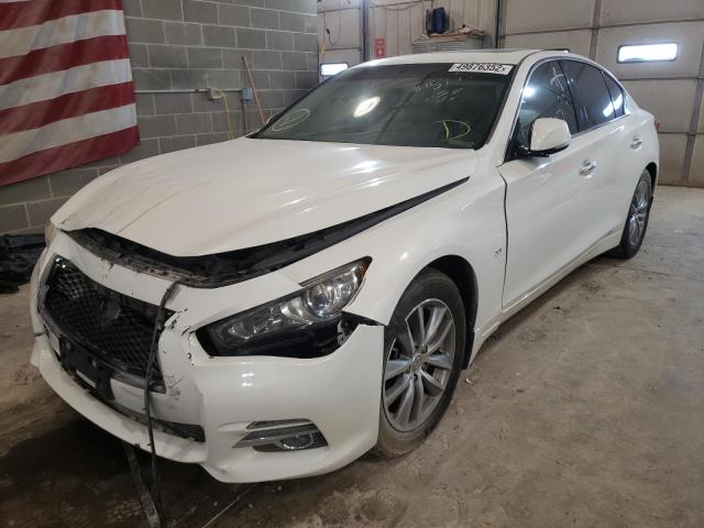 JN1BV7AR2EM686531 - 2014 INFINITI Q50 BASE WHITE photo 2