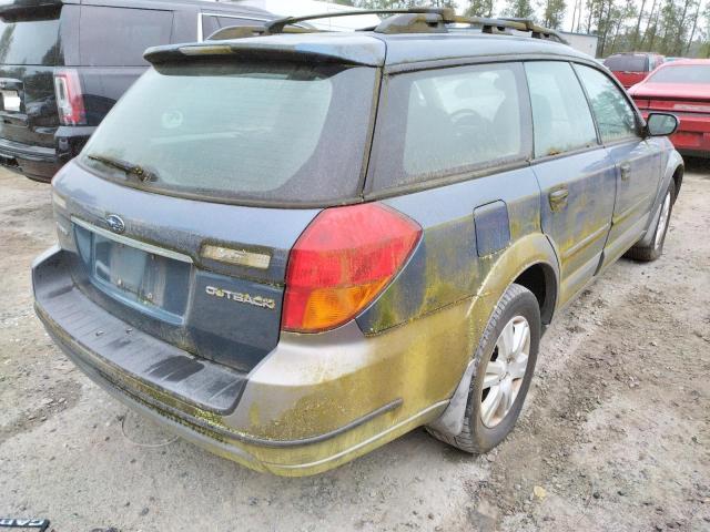 4S4BP61C457366540 - 2005 SUBARU LEGACY OUT BLUE photo 4