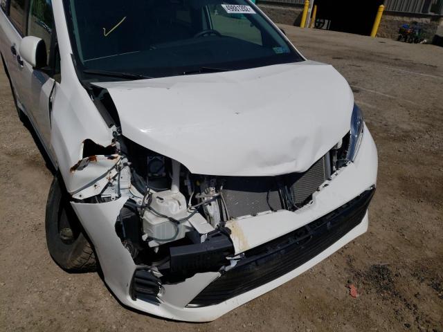 5TDZZ3DC1LS087024 - 2020 TOYOTA SIENNA L WHITE photo 9