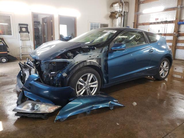 JHMZF1D47CS001646 - 2012 HONDA CR-Z BLUE photo 2