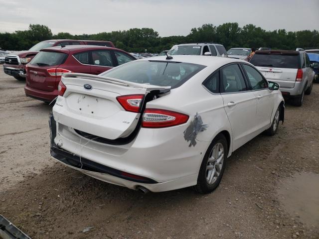 3FA6P0H71ER128350 - 2014 FORD FUSION WHITE photo 4