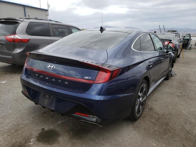 5NPEJ4J23MH065945 - 2021 HYUNDAI SONATA SEL BLUE photo 4