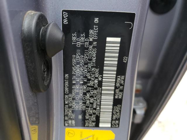 JTEEW41A982001002 - 2008 TOYOTA HIGHLANDER HYBRID  photo 10