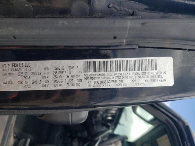 1C4GJXAN8JW229894 - 2018 JEEP WRANGLER S BLACK photo 10