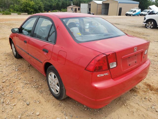 1HGES16305L028086 - 2005 HONDA CIVIC DX V RED photo 3