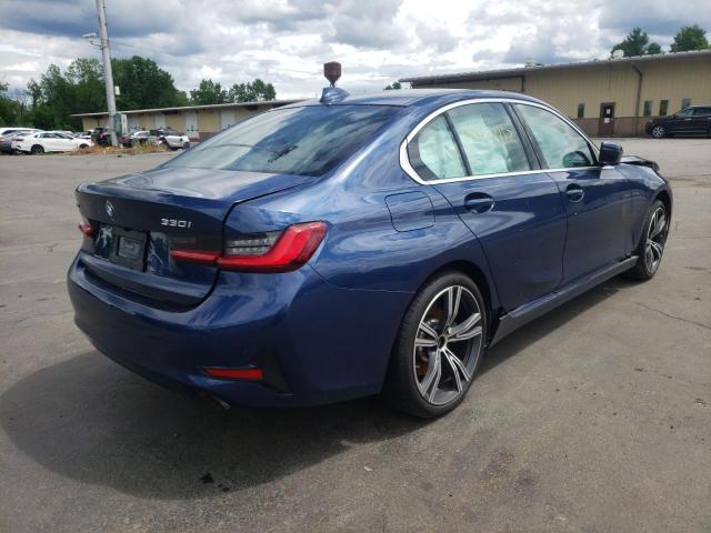 3MW5R7J0XM8C22153 - 2021 BMW 330XI BLUE photo 4