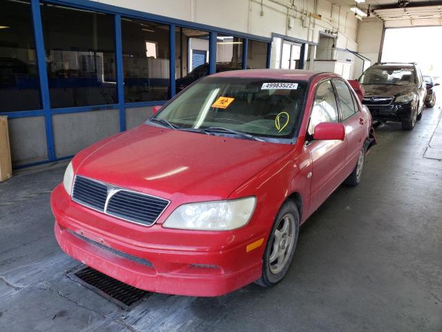 JA3AJ86E33U023884 - 2003 MITSUBISHI LANCER OZ RED photo 2