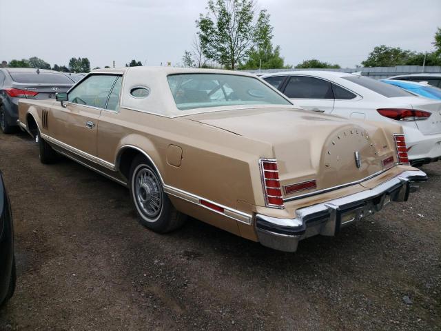 9Y89S757987 - 1979 LINCOLN CONTINITAL BROWN photo 3