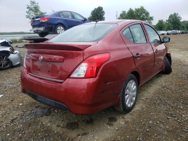 3N1CN7AP6HL850185 - 2017 NISSAN VERSA S MAROON photo 4